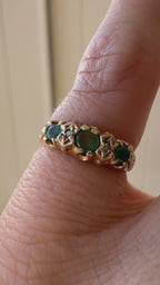 vintage English emerald ring