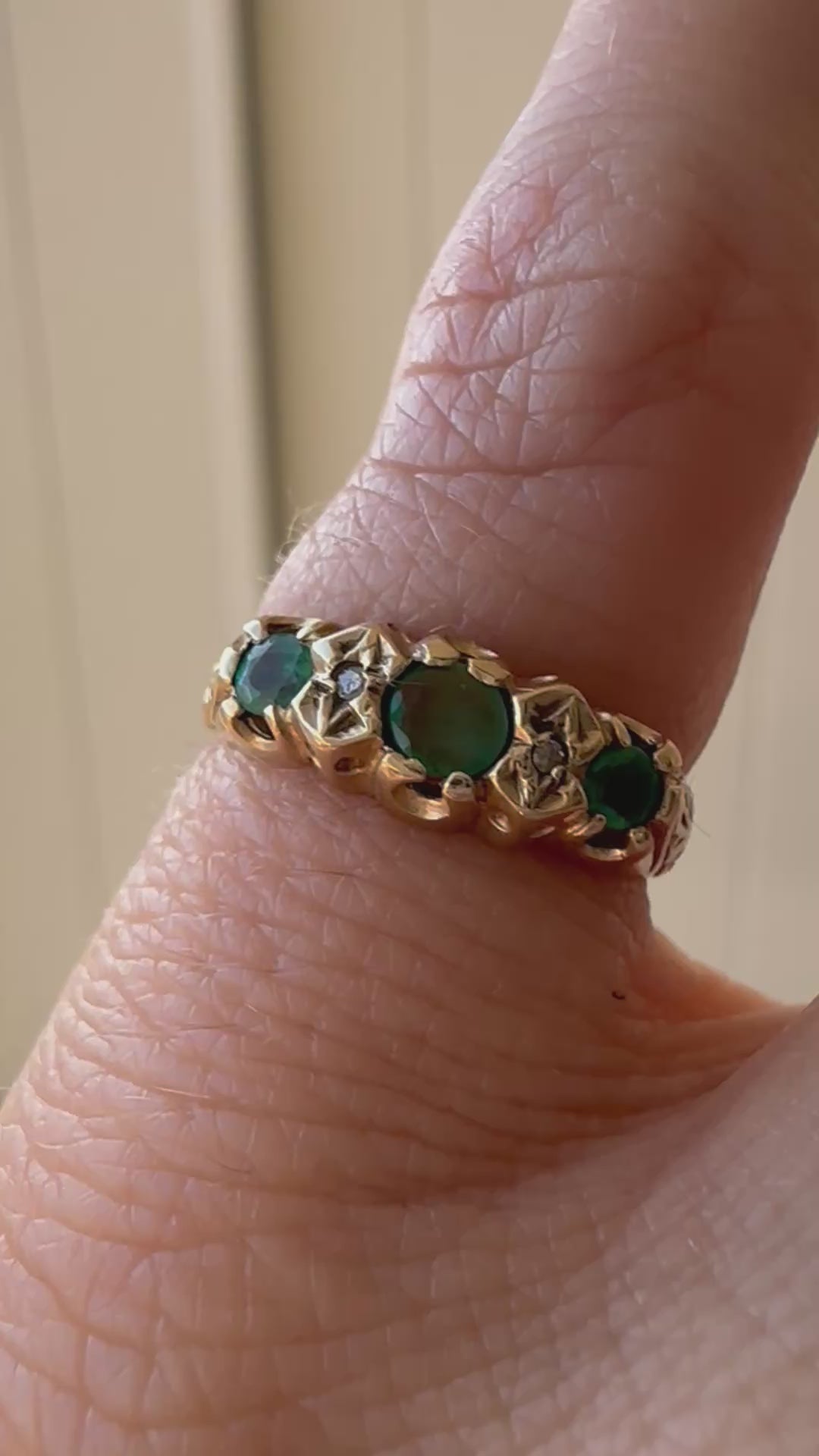 vintage English emerald ring