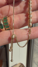 faceted beads adjustable bracelet