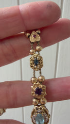 vintage gemstone slider bracelet
