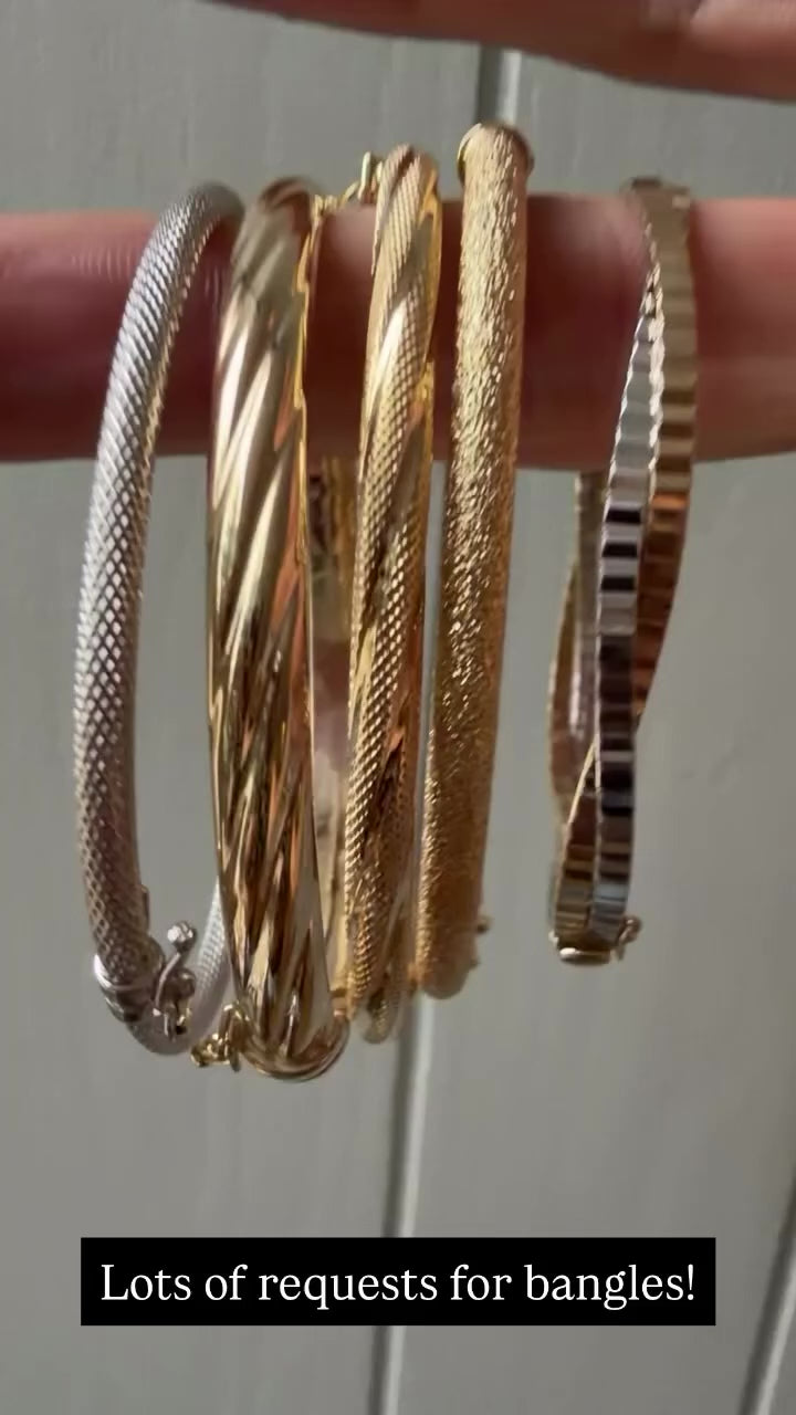 collection of 14k bangles