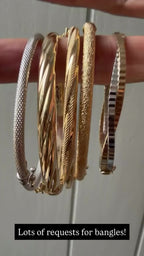 collection of 14k bangles
