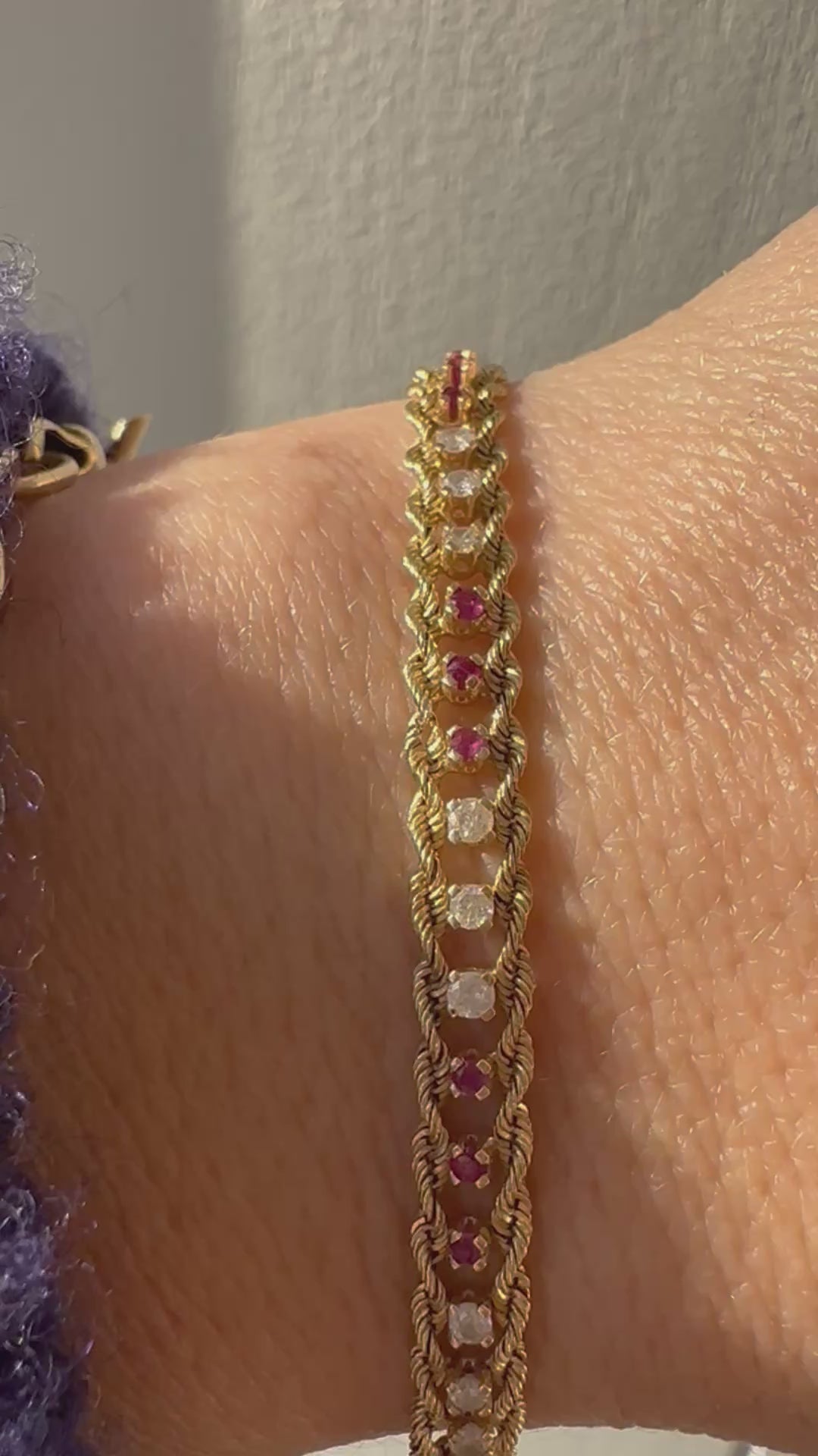 ruby and diamond tennis bracelet