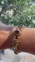 vintage gemstone slider bracelet