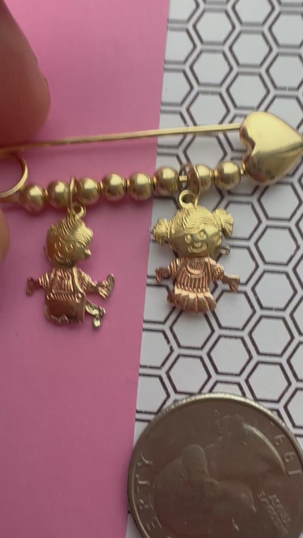 heart safety pin