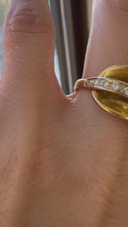 18k diamond saddle band