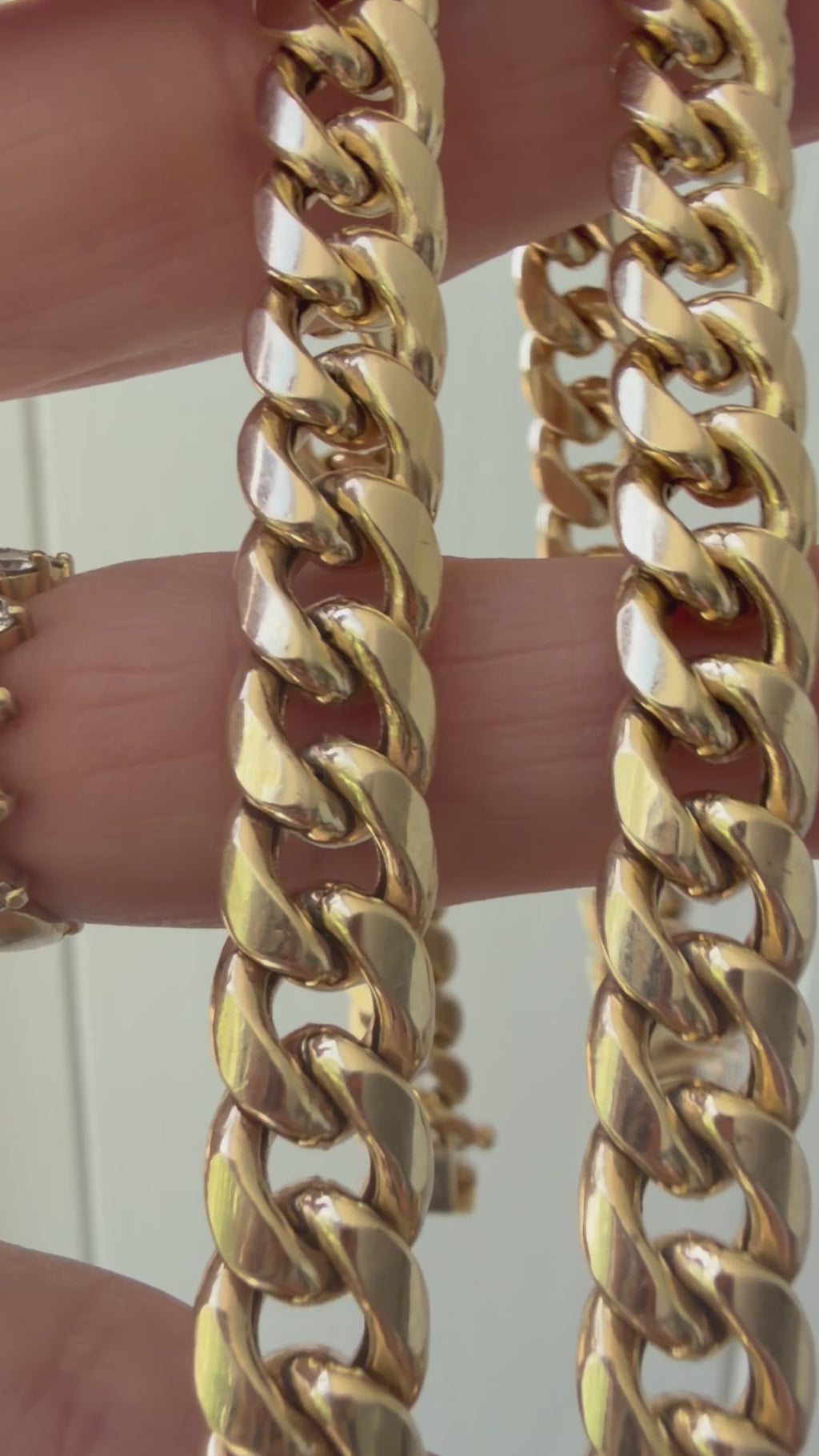 22" puffy curb link chain