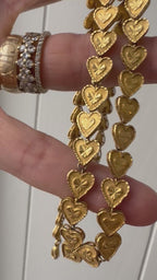 21k gold hearts necklace