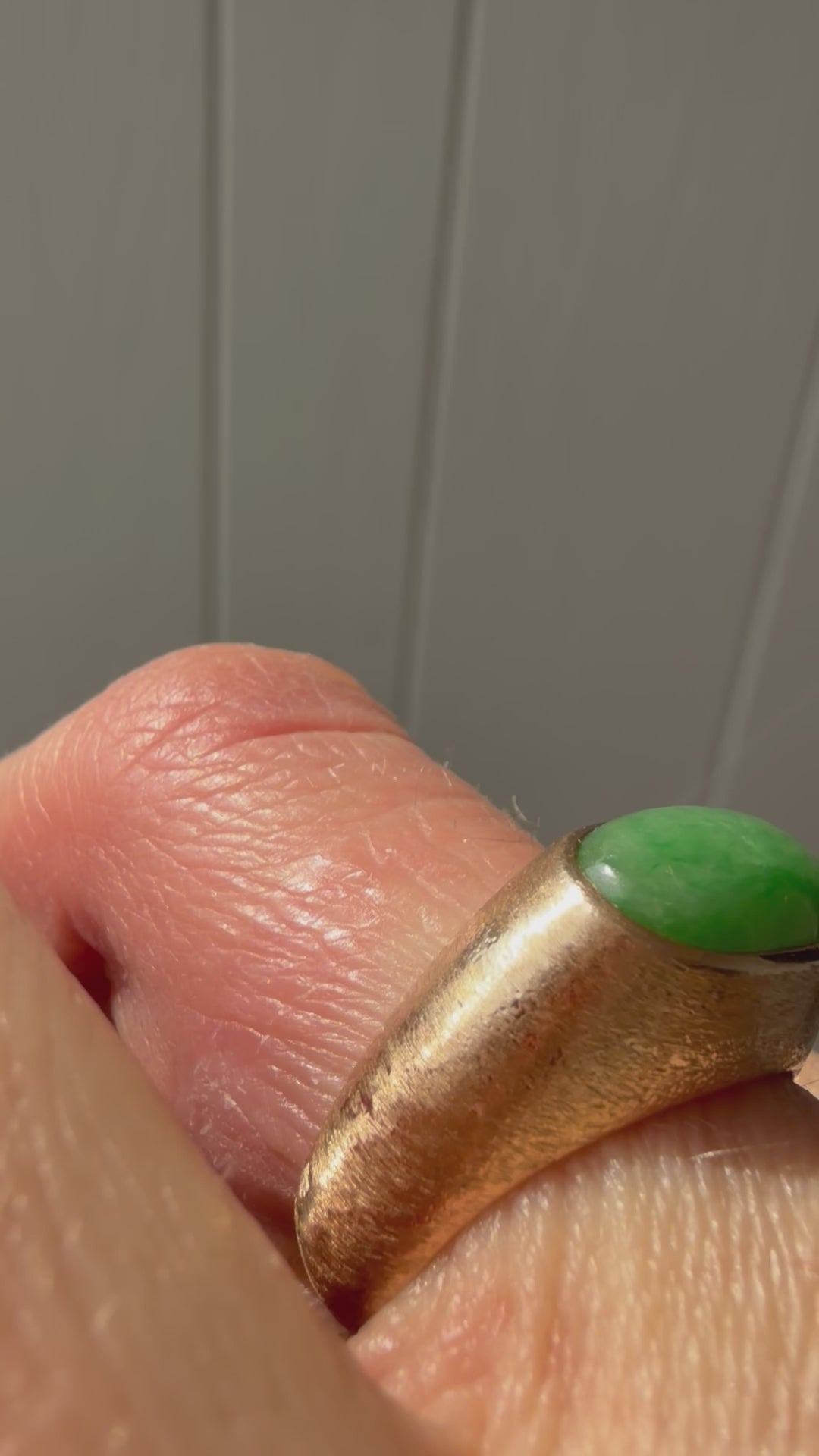 east west jade and florentine finish ring