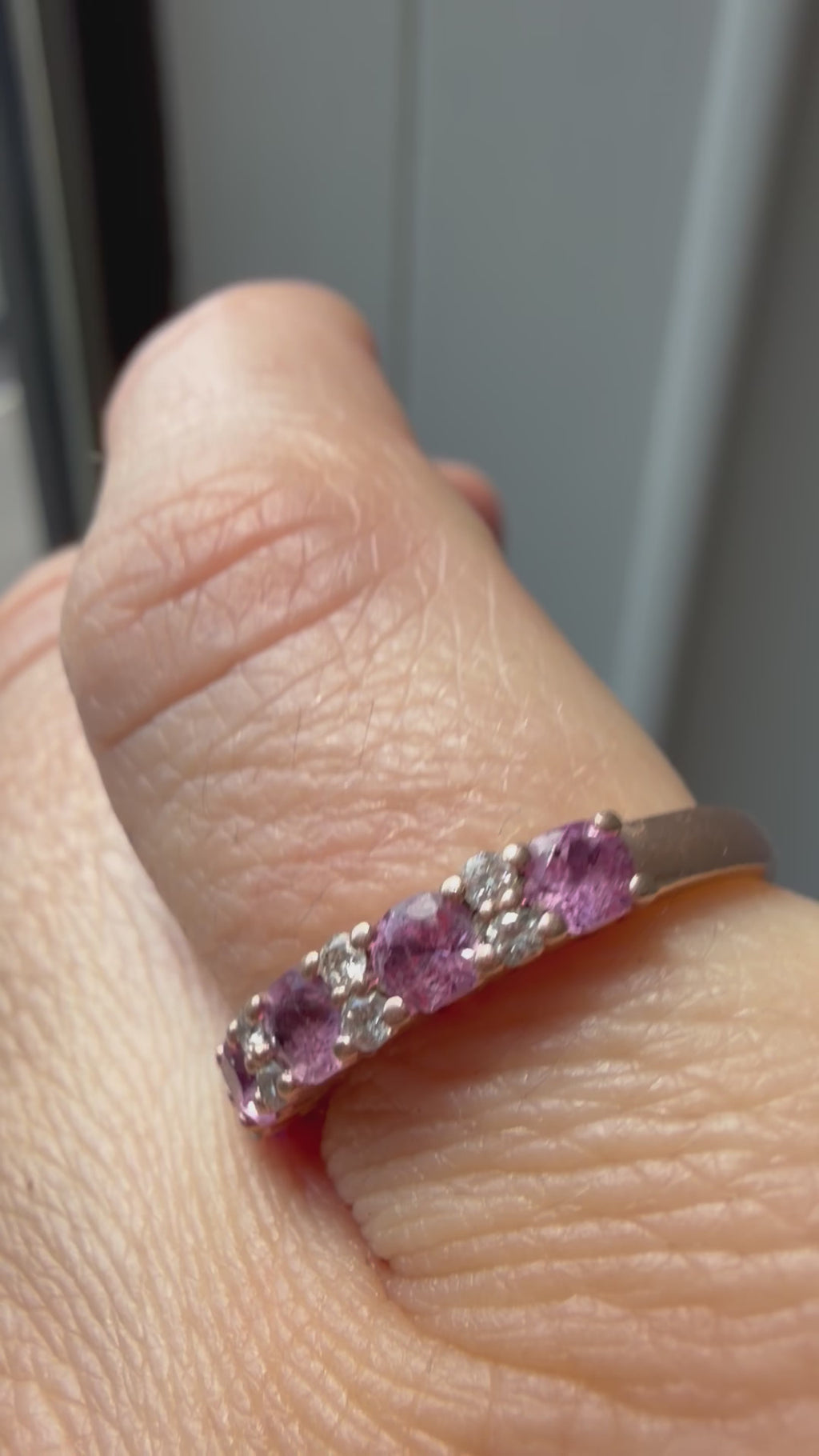 natural pink rubies and diamonds in rose gold