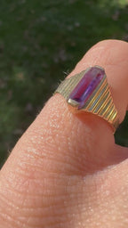 modern amethyst ring