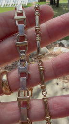 two tone link bracelets