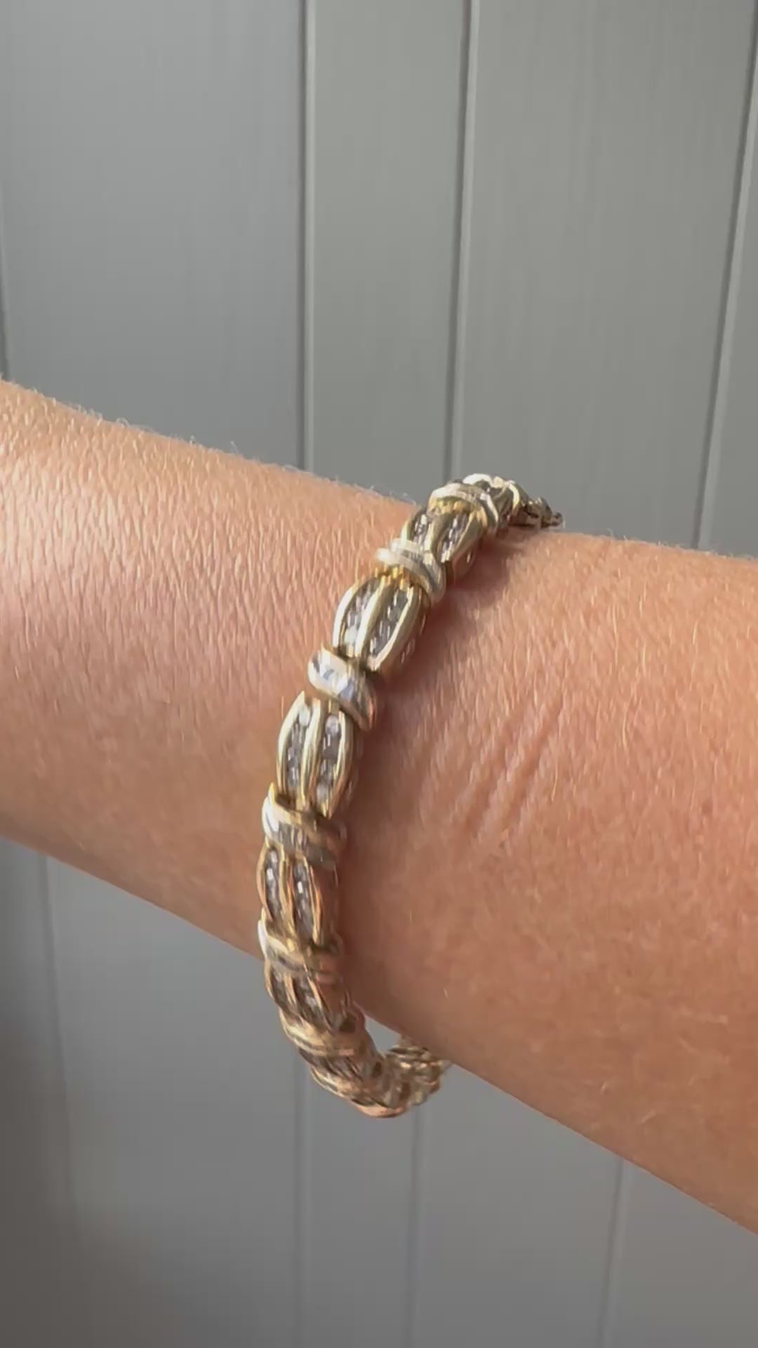 14k gold and 2.04carat diamond tennis bracelet