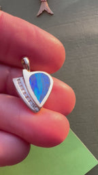opal and diamond charm
