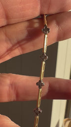 diamond clover station bracelet