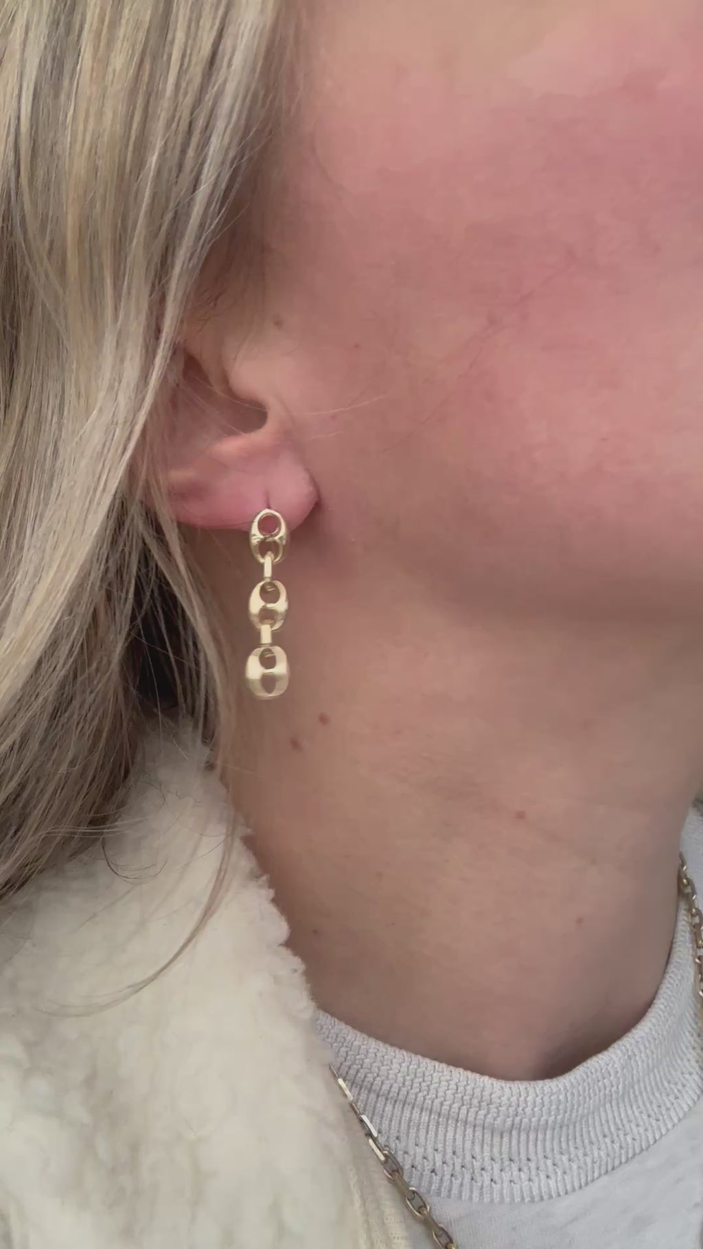 g*cci link dangle earrings
