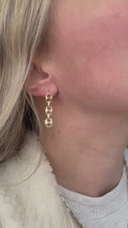 g*cci link dangle earrings