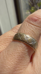 wide etched band