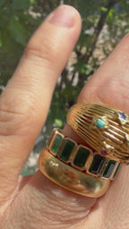 star gemstone dome ring