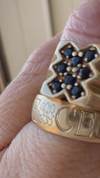 sapphire signet style ring