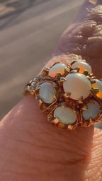 antique opal cluster ring