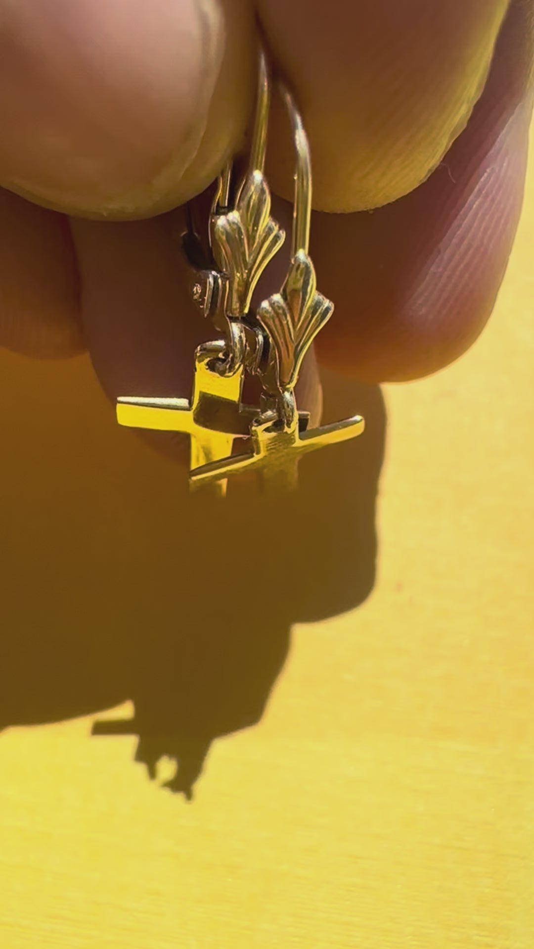 leverback cross dangle