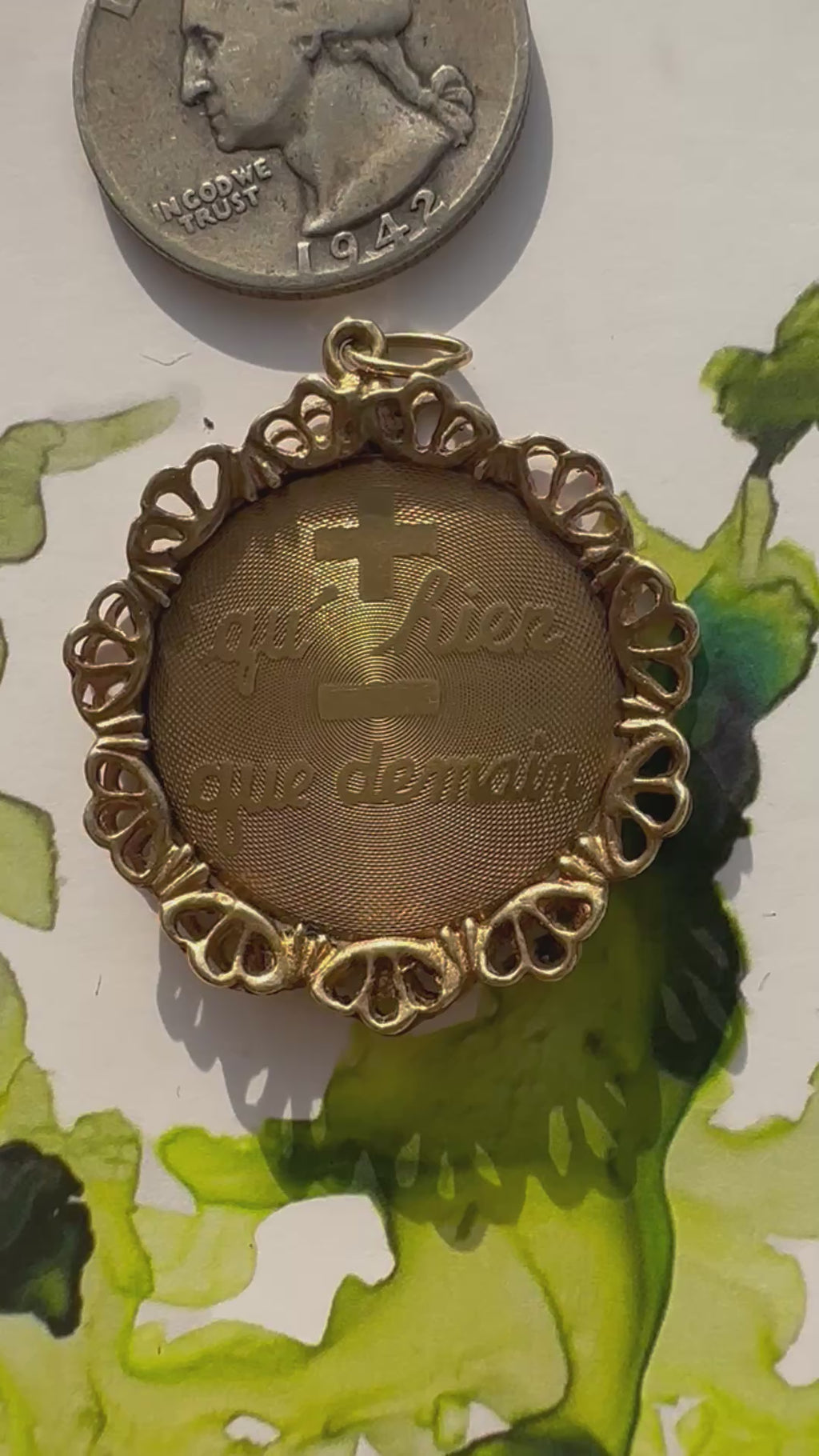 vintage French love token
