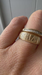 baguette diamond stacking band