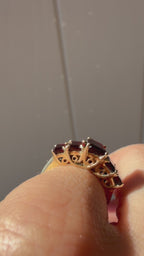 emerald cut garnet ring