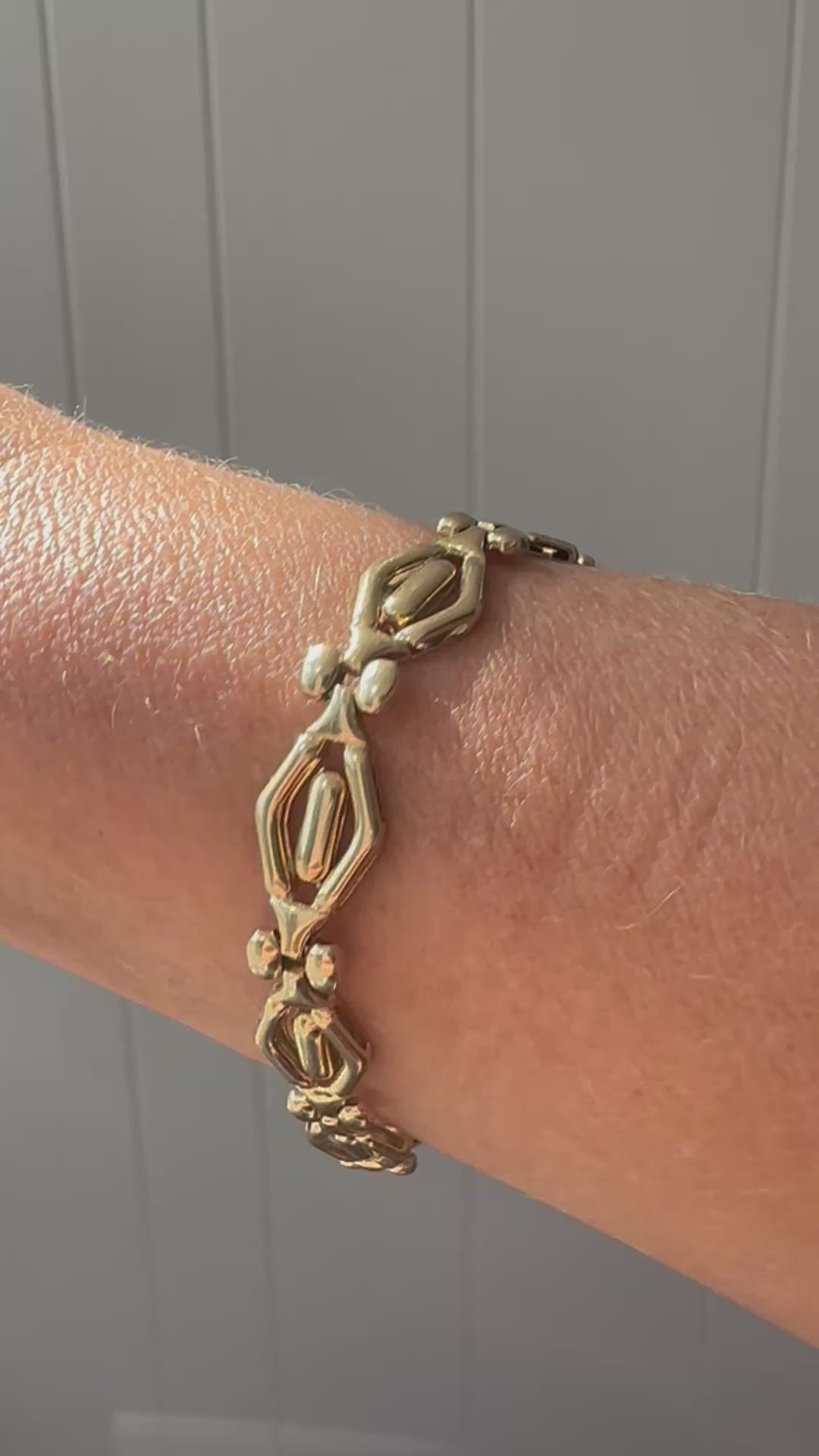 hexagon link bracelet