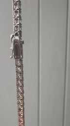 12.1carats lab diamond tennis necklace