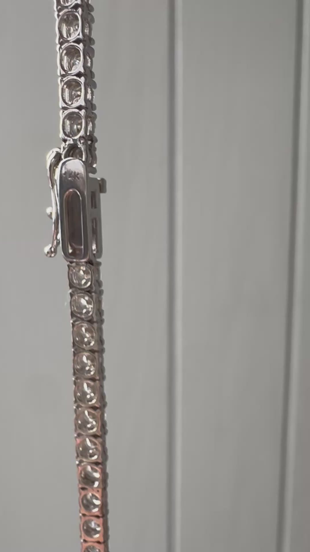 12.1carats lab diamond tennis necklace