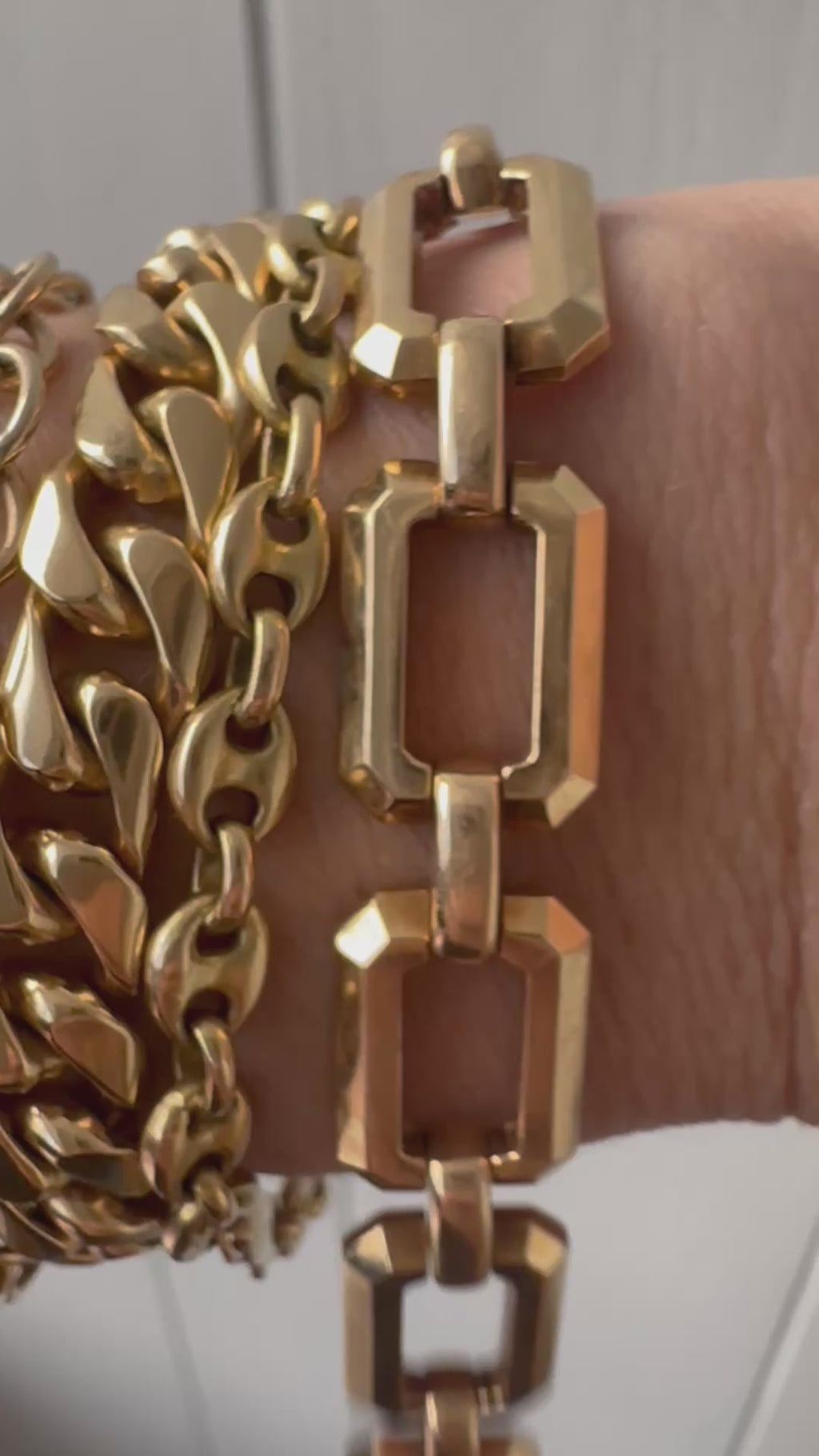 open geometric bracelet