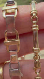 two tone link bracelets