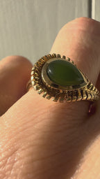 jade snakey or eye ring