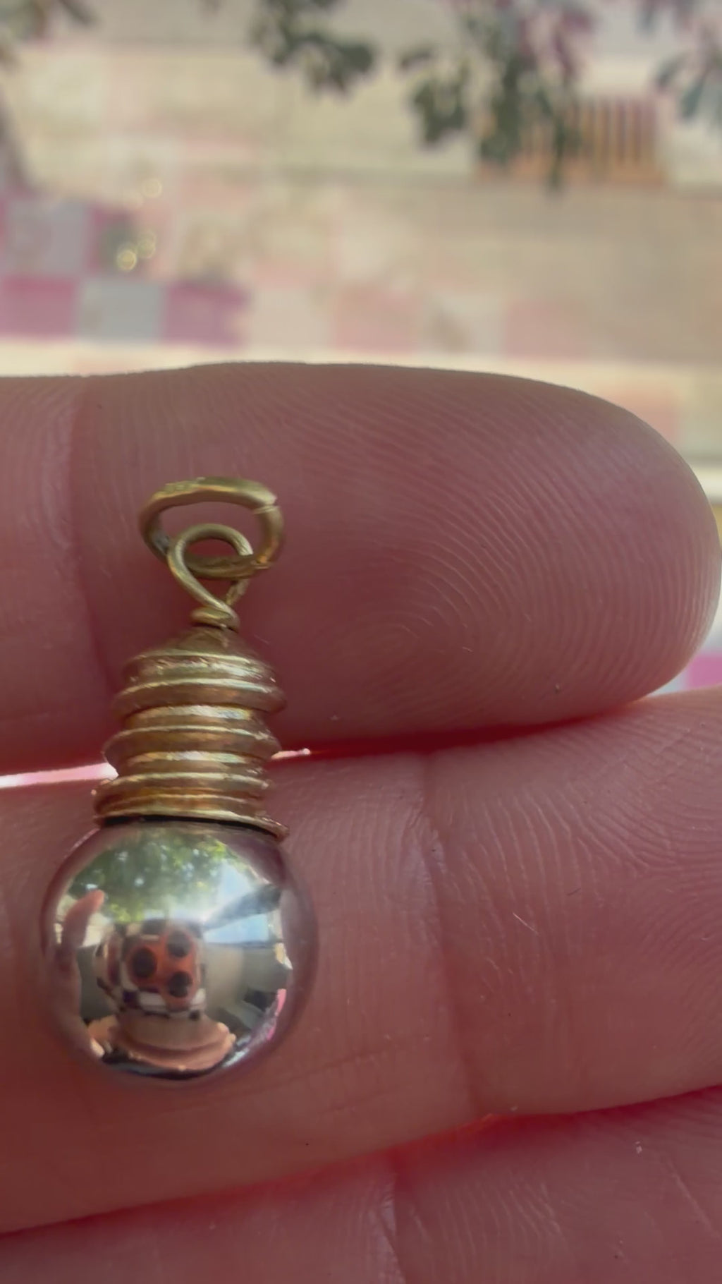solid two tone lightbulb charm