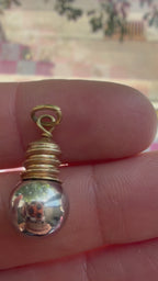 solid two tone lightbulb charm