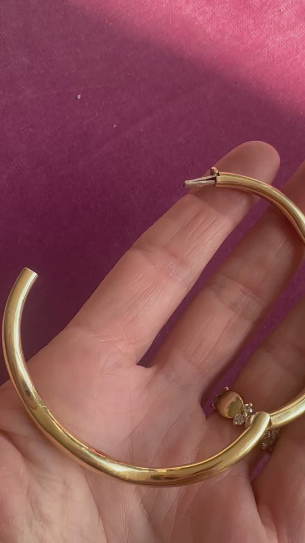 wavy diamond bangle