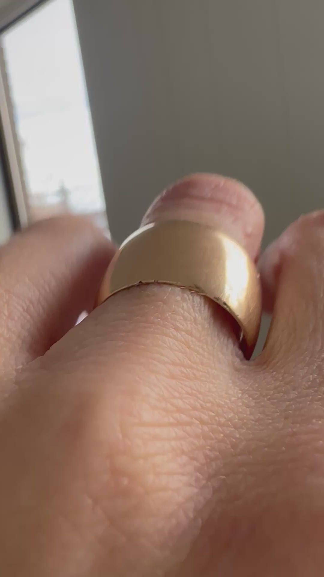 antique 1905 wide band size 8.5/9 // 13.3mm