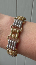 two tone textured wavy peanut link