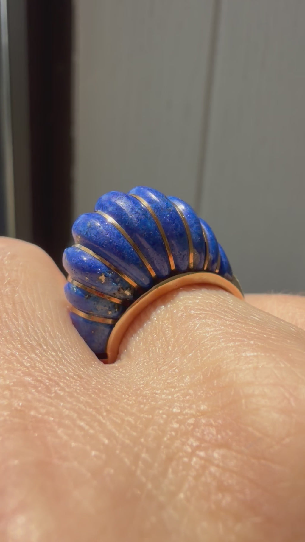 cocktail lapis dome ring