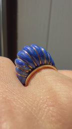 cocktail lapis dome ring