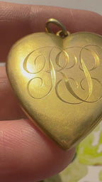 vintage large heart locket