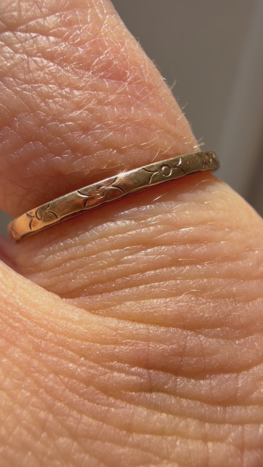 antique stamped eternity band