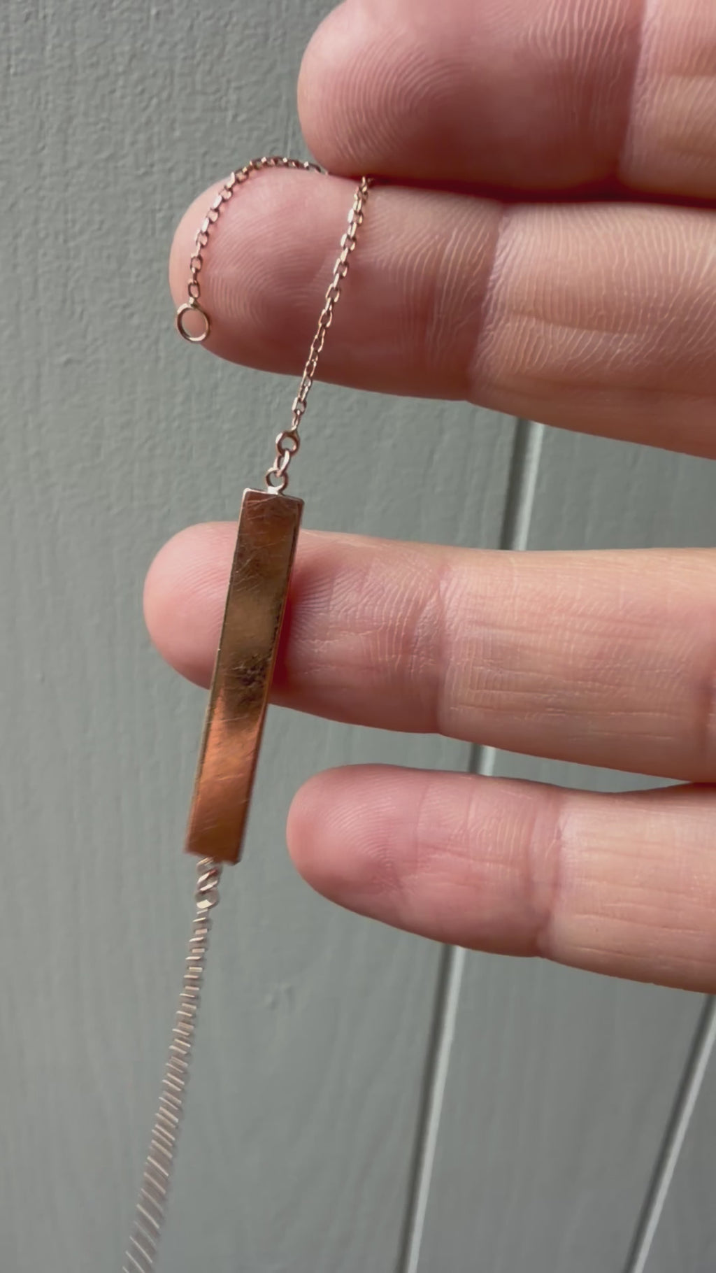 rose gold simple ID bracelet