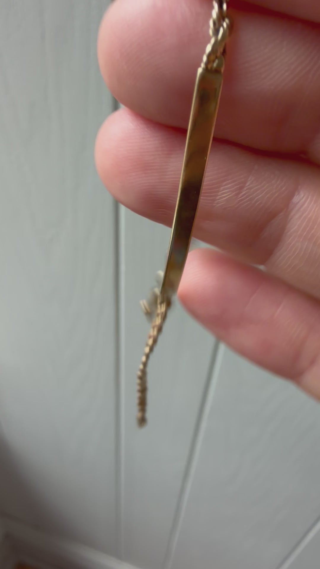 slim rope chain ID bracelet