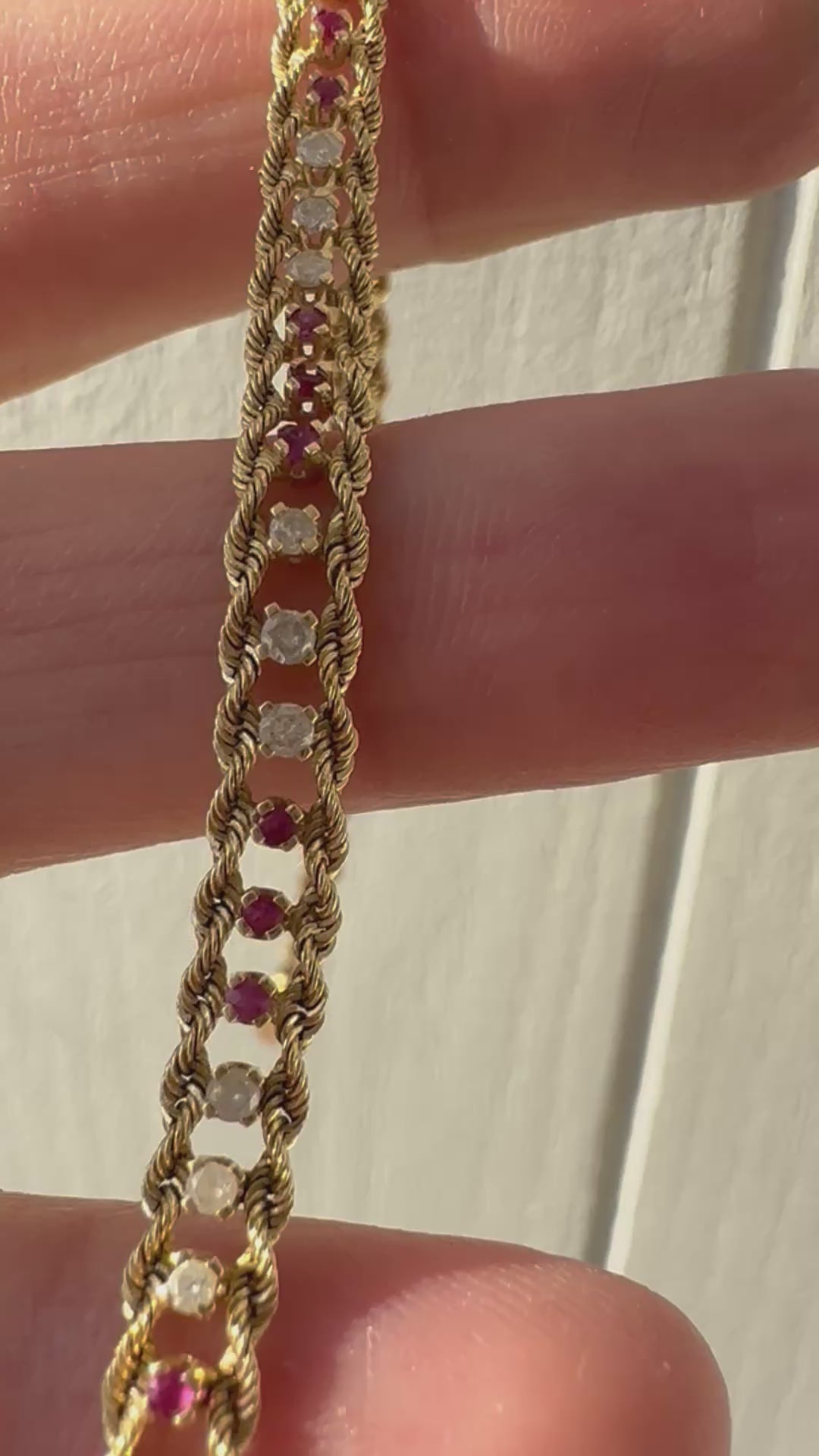 ruby and diamond tennis bracelet