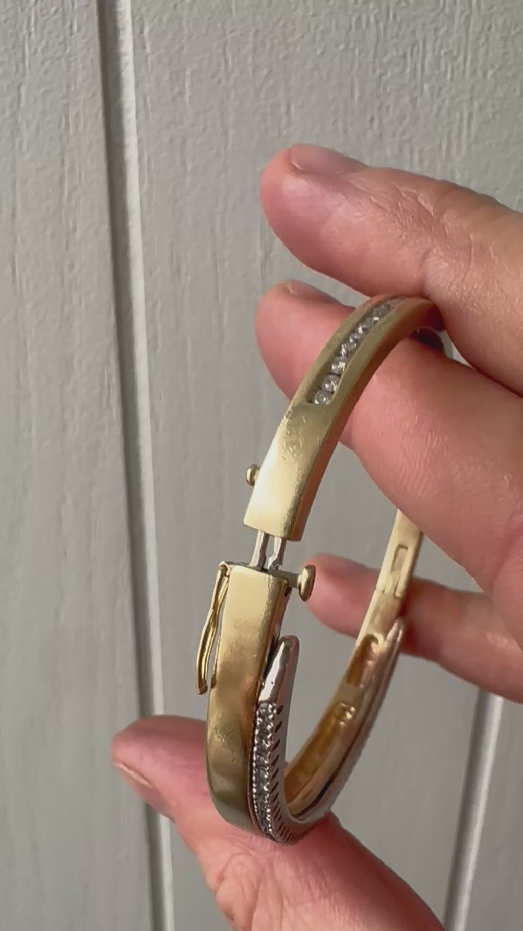 two sided diamond bangle