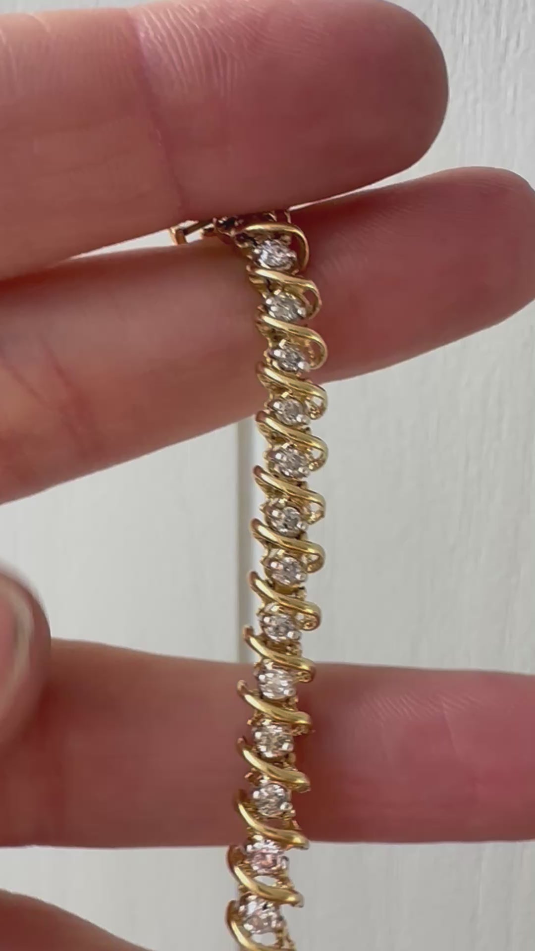s link 2.52carats natural diamond tennis bracelet