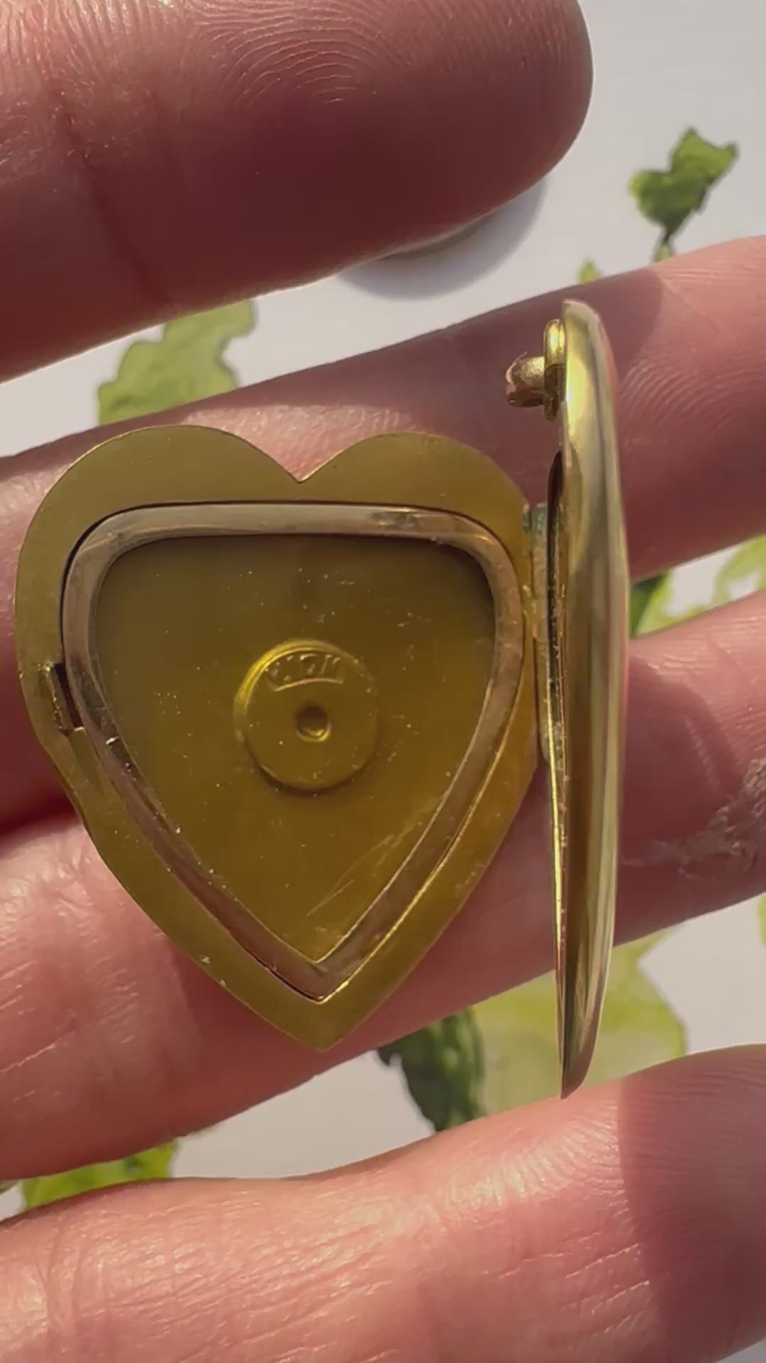 vintage large heart locket